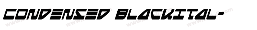 Condensed BlackItal字体转换
